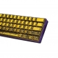 Frost Golden Metal Feature 61 Keys PBT Doubleshot Side Legends Keycaps Set Cherry Profile for Cherry MX Keyboard